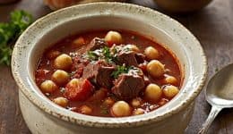 vressyntages-Braised veal with chickpeas