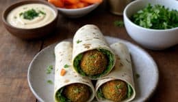 vressyntages-Falafel wrap with naan pitas